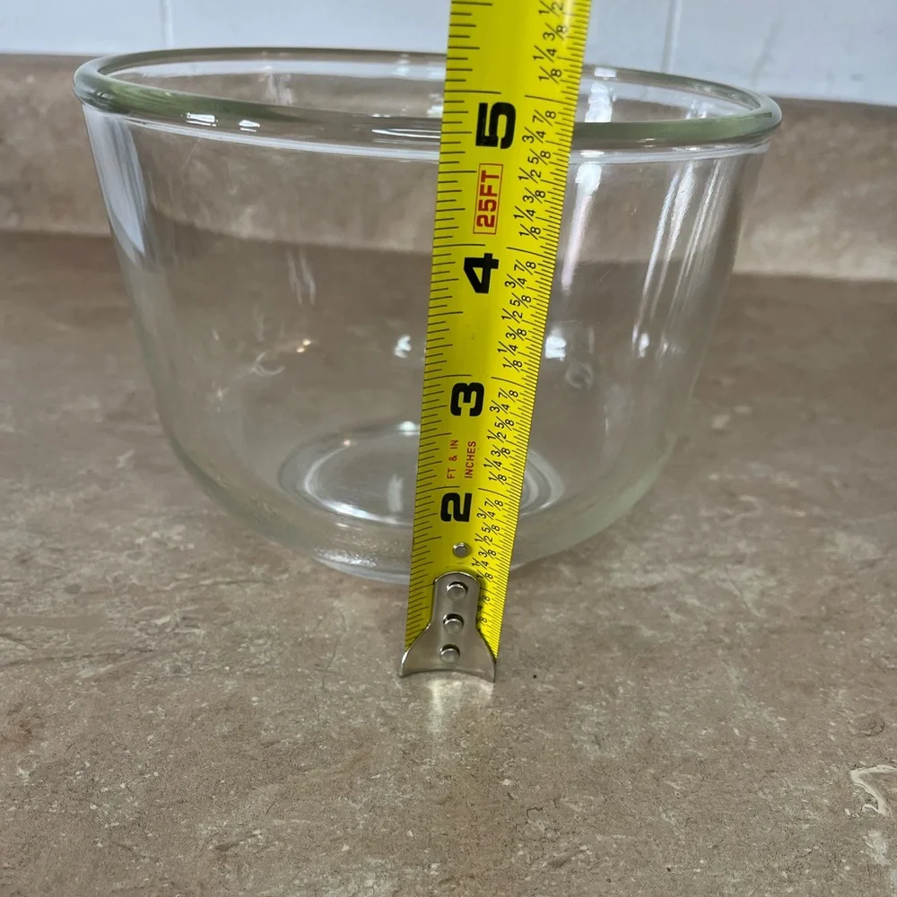 Vintage Clear Glass Bowl - Simple Rounded Design